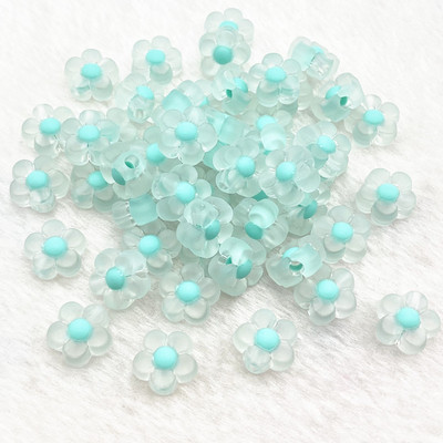 Noi 30 de bucăți 12 mm, culoare interioară mată, mărgele de flori acrilice, bijuterii de mărgele cu intervale libere pentru accesorii de îmbrăcăminte DIY