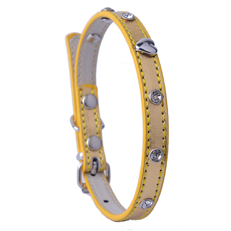 Kristāla radžota suņu kakla siksna Sirds formas kucēnu aksesuāri Regulējama kaklasiksna Kaklarota Mazie mājdzīvnieku suņu piederumi kaklasiksnas de perro