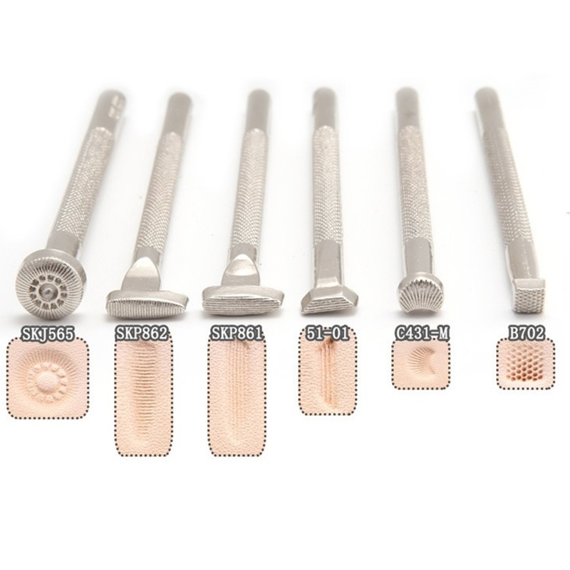 DIY ādas darba seglu izgatavošanas rīki grebšanai ādas amatniecības zīmogi 1 gab štancēšanas reljefa veidne