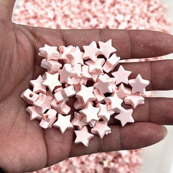 Нови 50-200 бр. 10 мм цветна петолъчна звезда, акрилни свободни дистанционни мъниста за изработка на бижута Направи си сам ръчно изработени аксесоари за дрехи