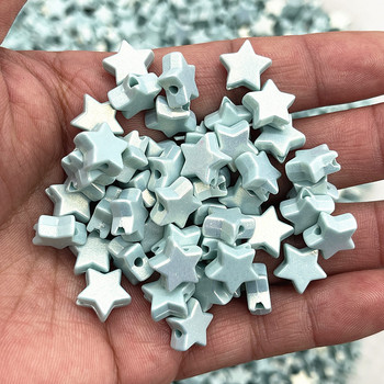 Νέες 50-200 τεμ. 10 mm Πολύχρωμες Ακρυλικές Χαλαρές Χάντρες με Πέντε Αστέρια για Χειροποίητα Αξεσουάρ Ρούχων Κατασκευής Κοσμημάτων