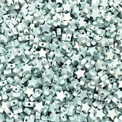 Jaunas 50-200gab 10mm krāsainas piecstaru zvaigžņu akrila brīvas starplikas krelles rotaslietu izgatavošanai ar rokām darināti apģērbu aksesuāri