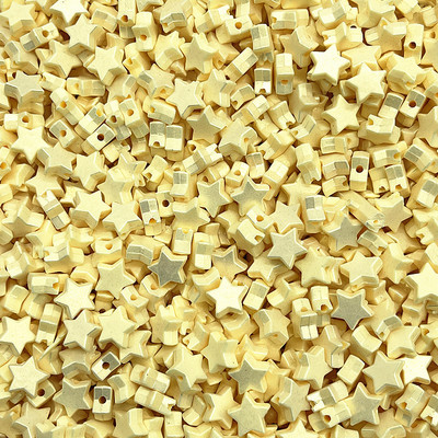 Jaunas 50-200gab 10mm krāsainas piecstaru zvaigžņu akrila brīvas starplikas krelles rotaslietu izgatavošanai ar rokām darināti apģērbu aksesuāri