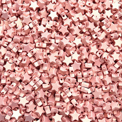 Jaunas 50-200gab 10mm krāsainas piecstaru zvaigžņu akrila brīvas starplikas krelles rotaslietu izgatavošanai ar rokām darināti apģērbu aksesuāri