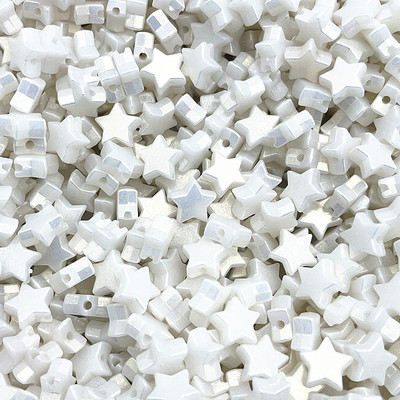 Jaunas 50-200gab 10mm krāsainas piecstaru zvaigžņu akrila brīvas starplikas krelles rotaslietu izgatavošanai ar rokām darināti apģērbu aksesuāri