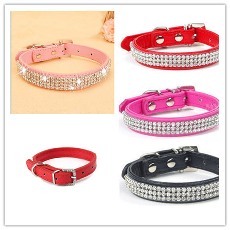 Modes mājdzīvnieku Rhinestone apkakle, nodilumizturīga, regulējama, mīksta, spīdīga ikdienas ērta kaklasiksna