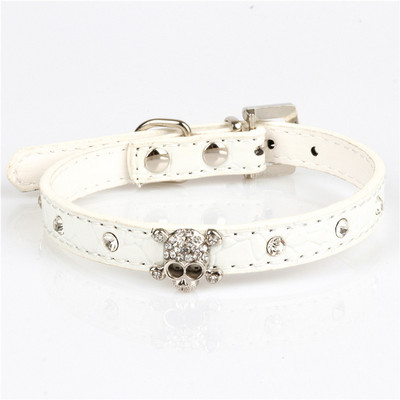 Jauka suņu kaklasiksna mājdzīvnieku piederumi PU ādas kauls mājdzīvnieku kaklarotas aksesuāri mājdzīvnieku piegādes suņu kaklasiksna mazam vidējam sunim