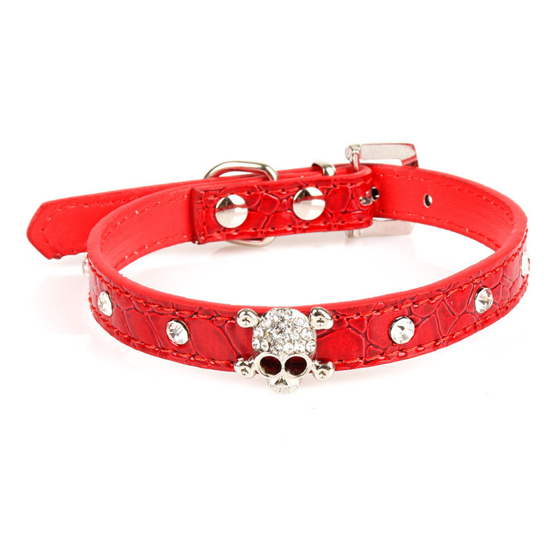 Jauka suņu kaklasiksna mājdzīvnieku piederumi PU ādas kauls mājdzīvnieku kaklarotas aksesuāri mājdzīvnieku piegādes suņu kaklasiksna mazam vidējam sunim