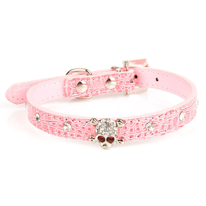 Jauka suņu kaklasiksna mājdzīvnieku piederumi PU ādas kauls mājdzīvnieku kaklarotas aksesuāri mājdzīvnieku piegādes suņu kaklasiksna mazam vidējam sunim