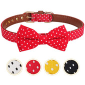 Suņu kaklasiksna ar regulējamu punktveida rakstu mājdzīvnieku kaklasiksna ar metāla sprādzi maziem vidējiem un lieliem suņiem