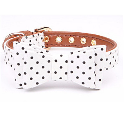 Suņu kaklasiksna ar regulējamu punktveida rakstu mājdzīvnieku kaklasiksna ar metāla sprādzi maziem vidējiem un lieliem suņiem