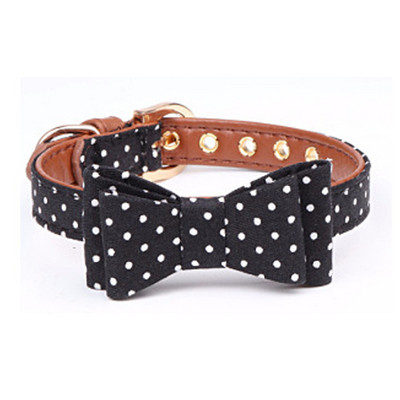 Suņu kaklasiksna ar regulējamu punktveida rakstu mājdzīvnieku kaklasiksna ar metāla sprādzi maziem vidējiem un lieliem suņiem