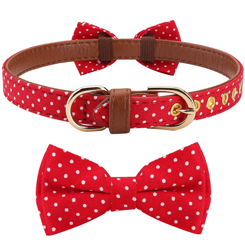 Suņu kaklasiksna ar regulējamu punktveida rakstu mājdzīvnieku kaklasiksna ar metāla sprādzi maziem vidējiem un lieliem suņiem