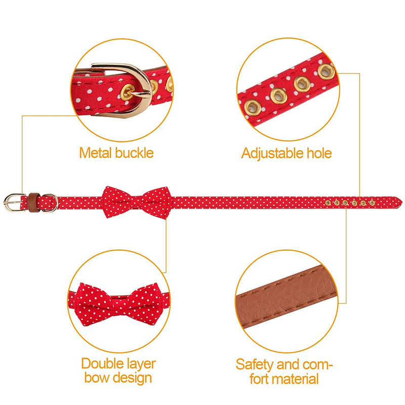 Suņu kaklasiksna ar regulējamu punktveida rakstu mājdzīvnieku kaklasiksna ar metāla sprādzi maziem vidējiem un lieliem suņiem