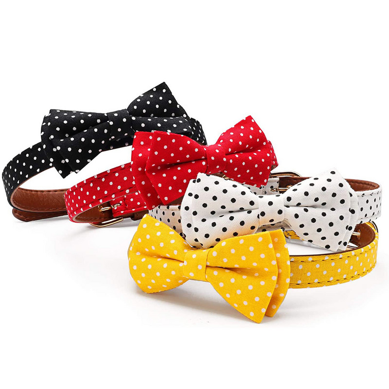 Suņu kaklasiksna ar regulējamu punktveida rakstu mājdzīvnieku kaklasiksna ar metāla sprādzi maziem vidējiem un lieliem suņiem