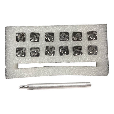 E56C Ādas amatniecības štancēšanas rīki Metāla zīmogu rīku komplekts DIY apdrukas jostas somas