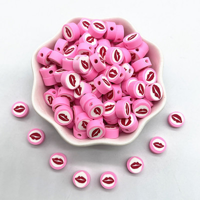 30 τμχ/παρτίδα 10 χιλιοστά Καρδιά/Φρούτα/Λουλούδια Χάντρες Πολυμερικός Πηλός Χαλαρές Χάντρες για Κατασκευή κοσμημάτων Αξεσουάρ χειροποίητων βραχιολιών DIY