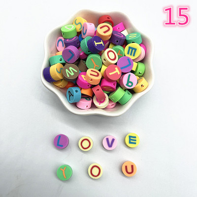 30 τμχ/παρτίδα 10 χιλιοστά Καρδιά/Φρούτα/Λουλούδια Χάντρες Πολυμερικός Πηλός Χαλαρές Χάντρες για Κατασκευή κοσμημάτων Αξεσουάρ χειροποίητων βραχιολιών DIY