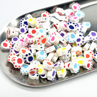 30 τμχ/παρτίδα 10 χιλιοστά Καρδιά/Φρούτα/Λουλούδια Χάντρες Πολυμερικός Πηλός Χαλαρές Χάντρες για Κατασκευή κοσμημάτων Αξεσουάρ χειροποίητων βραχιολιών DIY