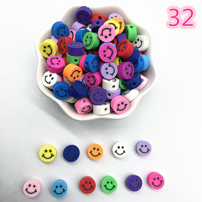 30 τμχ/παρτίδα 10 χιλιοστά Καρδιά/Φρούτα/Λουλούδια Χάντρες Πολυμερικός Πηλός Χαλαρές Χάντρες για Κατασκευή κοσμημάτων Αξεσουάρ χειροποίητων βραχιολιών DIY