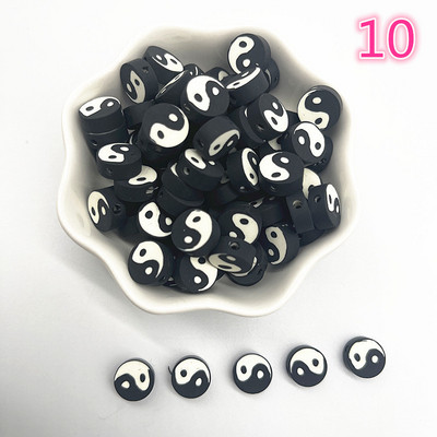 30 τμχ/παρτίδα 10 χιλιοστά Καρδιά/Φρούτα/Λουλούδια Χάντρες Πολυμερικός Πηλός Χαλαρές Χάντρες για Κατασκευή κοσμημάτων Αξεσουάρ χειροποίητων βραχιολιών DIY