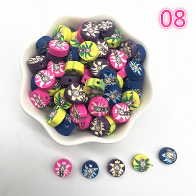 30 τμχ/παρτίδα 10 χιλιοστά Καρδιά/Φρούτα/Λουλούδια Χάντρες Πολυμερικός Πηλός Χαλαρές Χάντρες για Κατασκευή κοσμημάτων Αξεσουάρ χειροποίητων βραχιολιών DIY