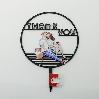 Ins krāsainie kāzu ballīšu kūku virsmateriāli Rose Gold Mrs & Mr Acrylic saderinājušies kāzu Valentīna dienas noformējumam.