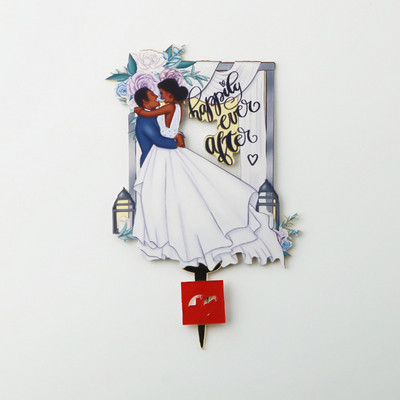 Ins krāsainie kāzu ballīšu kūku virsmateriāli Rose Gold Mrs & Mr Acrylic saderinājušies kāzu Valentīna dienas noformējumam.