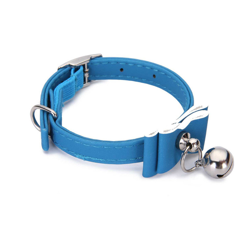 Regulējama mājdzīvnieku suns jauka kaklasiksna ar zvaniņiem kaķa kucēns čivavas kaklasiksnas drošības elastīgas mīkstas kaklarota mājdzīvniekiem kaķu aksesuāri