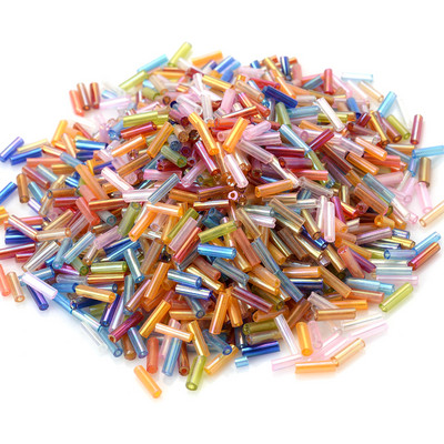 300gab 2x7mm jauktas vairāku krāsu krelles cilindriskas stikla krelles modes rotaslietas izgatavošanai rokassprādzes auskaru kaklarotas aksesuāri