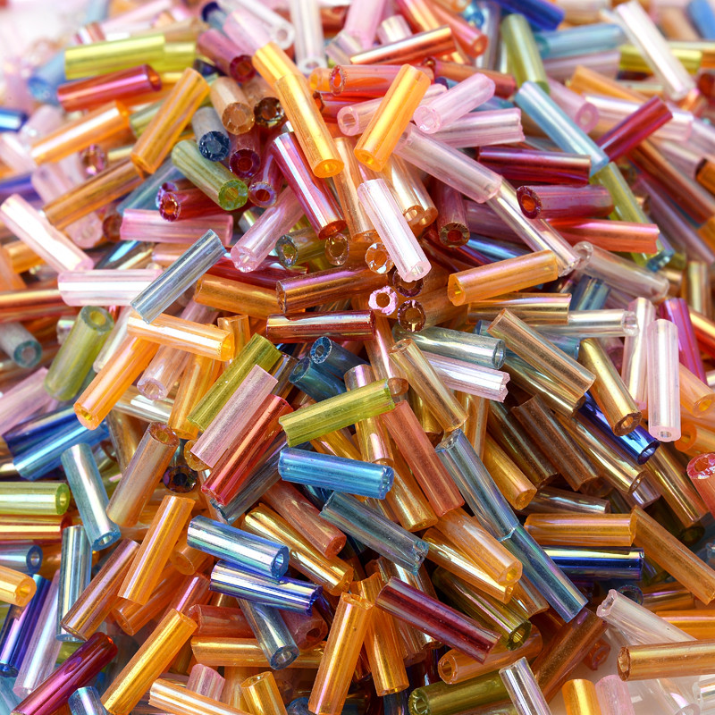 300gab 2x7mm jauktas vairāku krāsu krelles cilindriskas stikla krelles modes rotaslietas izgatavošanai rokassprādzes auskaru kaklarotas aksesuāri