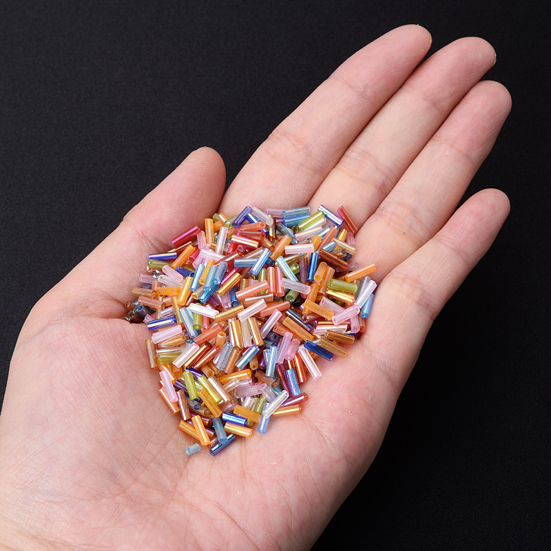 300gab 2x7mm jauktas vairāku krāsu krelles cilindriskas stikla krelles modes rotaslietas izgatavošanai rokassprādzes auskaru kaklarotas aksesuāri