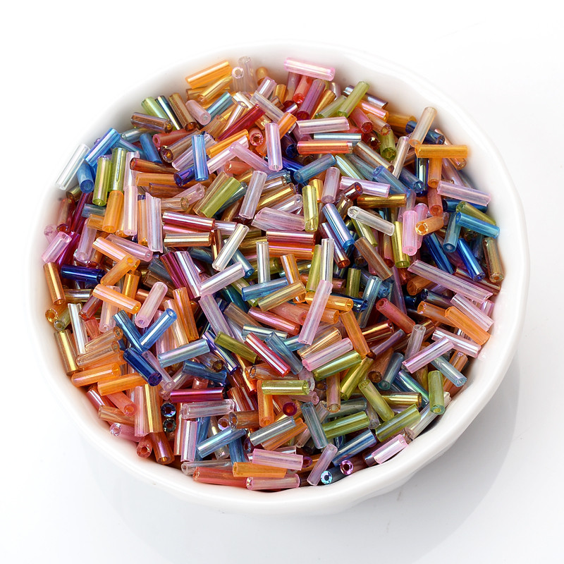 300gab 2x7mm jauktas vairāku krāsu krelles cilindriskas stikla krelles modes rotaslietas izgatavošanai rokassprādzes auskaru kaklarotas aksesuāri