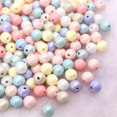 Mazumtirdzniecība DIY krelles Zvaigžņu sirds apaļas ovālas pērļu krelles ar caurumu ABS akrila krelles ar rokām darinātas rotaslietas krelles amatniecības piederumi 10g