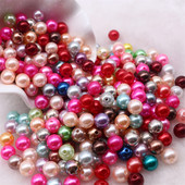 Pērļu krelles, jauktas 3/4/5/6/8/10 mm apaļas imitācijas pērles ar caurumu Pērles juvelierizstrādājumu izgatavošanai DIY krelles amatniecības piederumi 10g