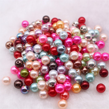 Pearls Beads Mixed 3/4/5/6/8/10mm Round Imitation Pearl with A Hole Pearls for Jewellery Making Diy Beads Crafting Suppies10g