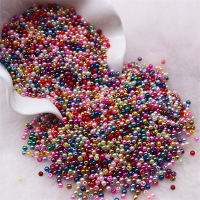Pērļu krelles, jauktas 3/4/5/6/8/10 mm apaļas imitācijas pērles ar caurumu Pērles juvelierizstrādājumu izgatavošanai DIY krelles amatniecības piederumi 10g