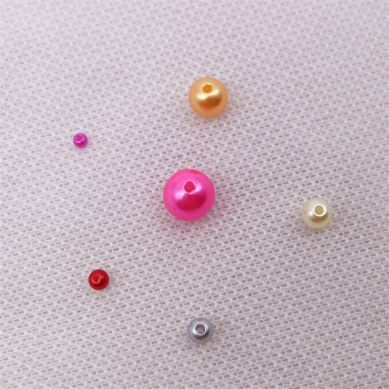 Pērļu krelles, jauktas 3/4/5/6/8/10 mm apaļas imitācijas pērles ar caurumu Pērles juvelierizstrādājumu izgatavošanai DIY krelles amatniecības piederumi 10g