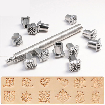 12 τμχ Εργαλεία εκτύπωσης δερμάτινου σφραγίσματος Αστερισμός Ζωδιακό σχέδιο Σφραγίδα από κράμα διάτρητη μεταλλική σφραγίδα σετ για χειροποίητες χειροτεχνίες σκαλίσματος