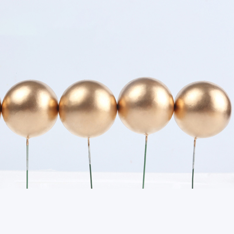 10 gab. Bumbiņu kūku pildītājs Dzimšanas dienas ballīšu piederumi Dekorācijas bērniem Pieaugušo kūkas dekors Zelta zils Rozā kūku kūciņu pildījums