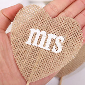 18,5 cm* 8,5 cm pāris kāzu DIY Dekoratīvās audekls karoga kūka Love Dekorēšanas karogi Kāzu ballīte MR.MRS. Kūku dekorēšanas karogi