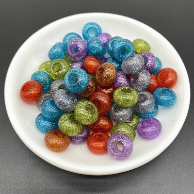 20gab 15x9mm jaukšanas krāsa Liels caurums akrila krelles vaļīgas starplikas sliekšņa aplis krelles kaklarota rokassprādze kulonu rotaslietas izgatavošana #Ro