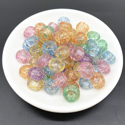 20gab 15x9mm jaukšanas krāsa Liels caurums akrila krelles vaļīgas starplikas sliekšņa aplis krelles kaklarota rokassprādze kulonu rotaslietas izgatavošana #Ro