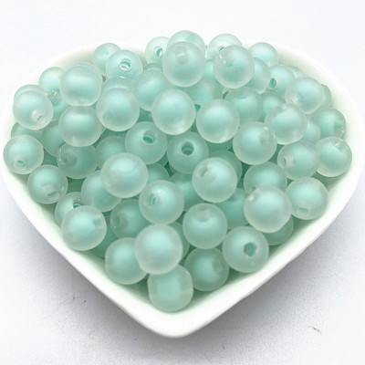 Jaunas 8mm.10mm 12mm caurspīdīgas iekšējās krāsas akrila krelles, brīvas starplikas krelles rotaslietu izgatavošanai, DIY apģērbu aksesuāri