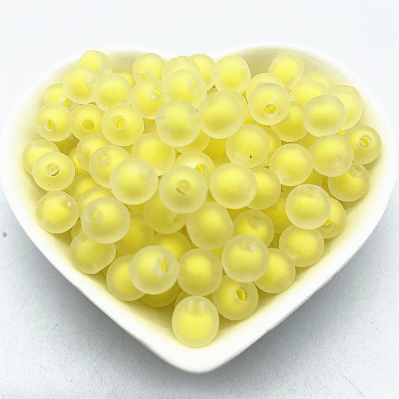 Jaunas 8mm.10mm 12mm caurspīdīgas iekšējās krāsas akrila krelles, brīvas starplikas krelles rotaslietu izgatavošanai, DIY apģērbu aksesuāri