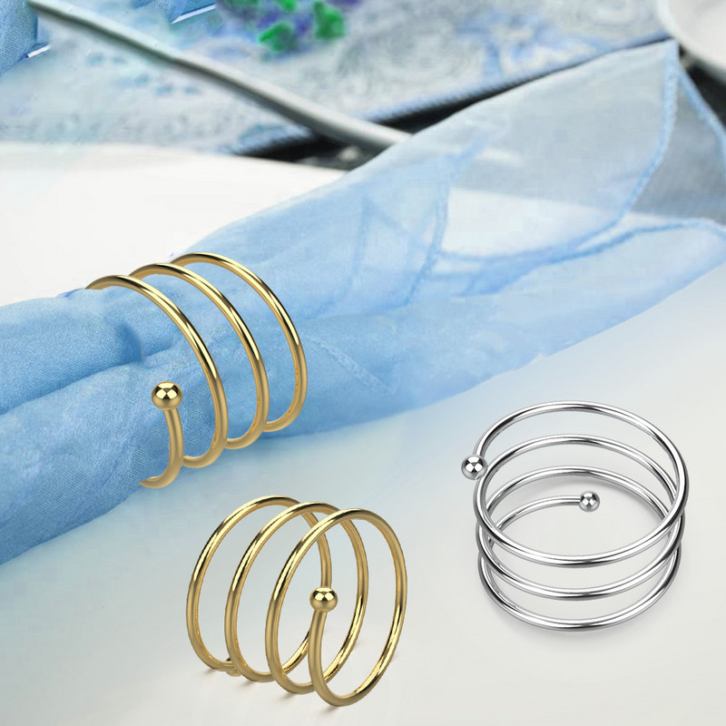 Izturīgs galda dekorācijas salvešu turētājs bāram restorānam, ballītei vakariņām, salvešu gredzens Rietumu vakariņu dvieļu sprādzei