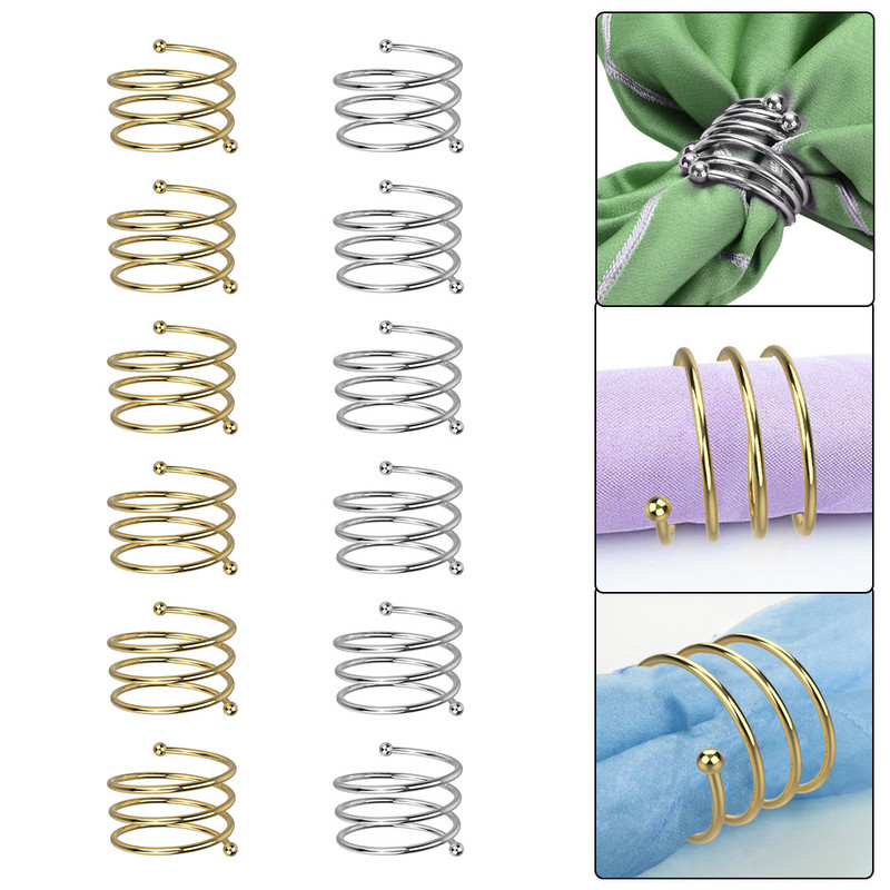 Izturīgs galda dekorācijas salvešu turētājs bāram restorānam, ballītei vakariņām, salvešu gredzens Rietumu vakariņu dvieļu sprādzei
