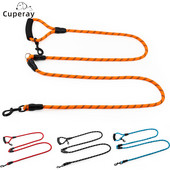 Neilona Double Lock daudzfunkcionāla siksna, 240 cm viens diviem atstarojoša Crossbody skriešanas suņu pavada skriešanai un pastaigāšanai ar suni