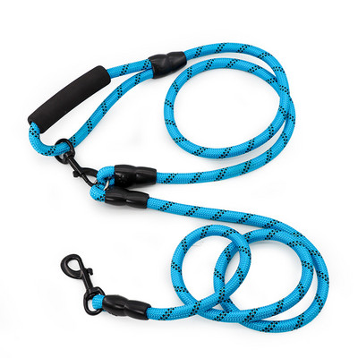 Neilona Double Lock daudzfunkcionāla siksna, 240 cm viens diviem atstarojoša Crossbody skriešanas suņu pavada skriešanai un pastaigāšanai ar suni