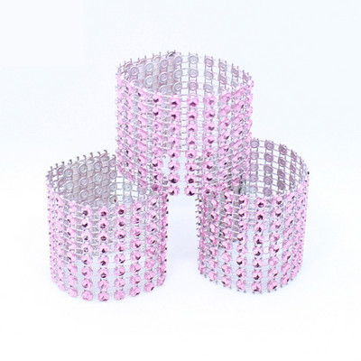 10gab Tīkla urbjmašīnas salvešu gredzeni ar dimantiem kāzu galda dekorēšanai kāzu dvieļu gredzeni vakariņu galda dekoru salvešu turētājs